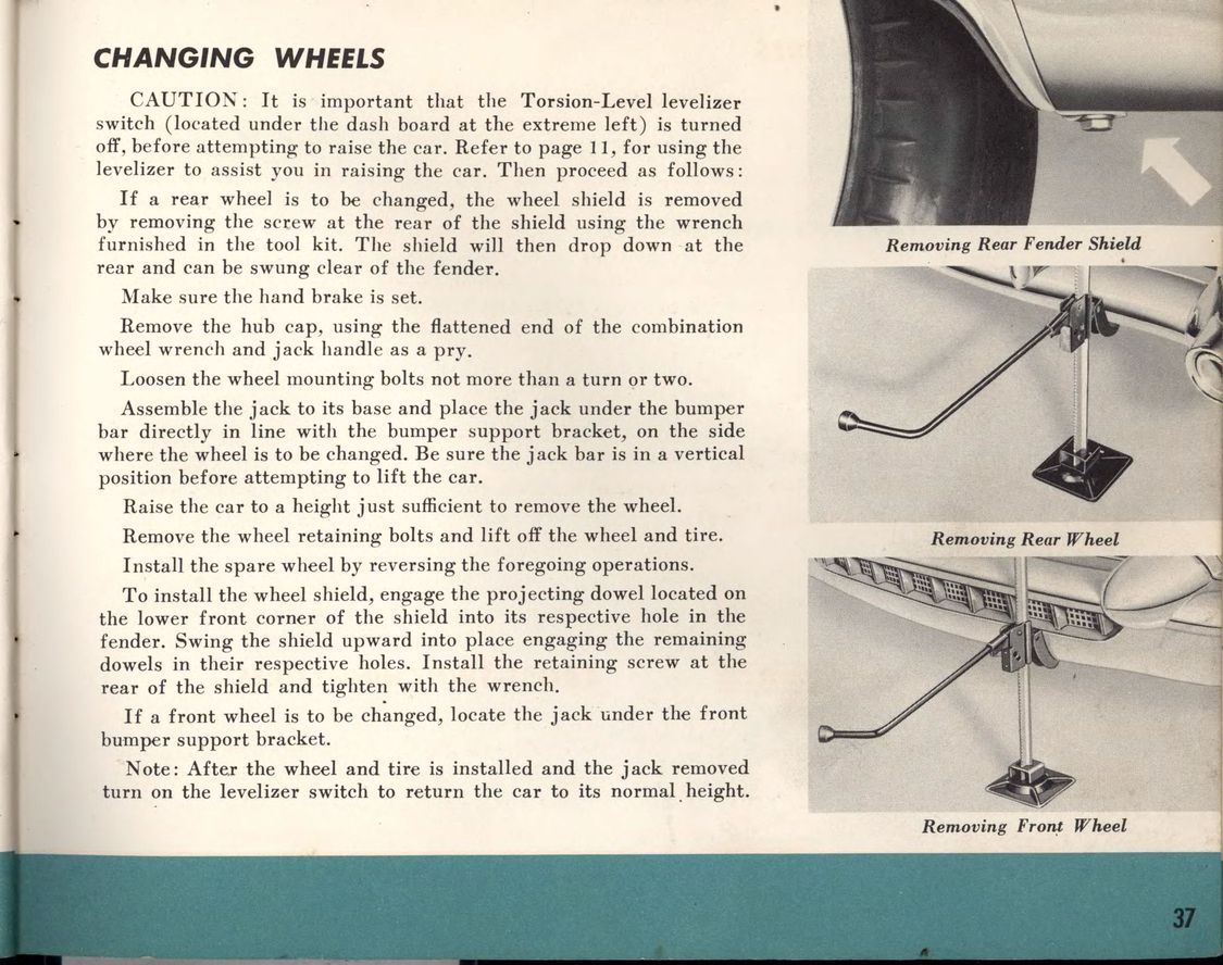 1956 Packard Owners Manual Page 36